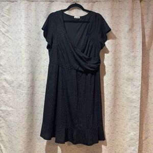 Black Sparkly Plus-Size Cocktail Dress